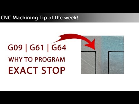 Programming Exact Stop | G09, G61, G64