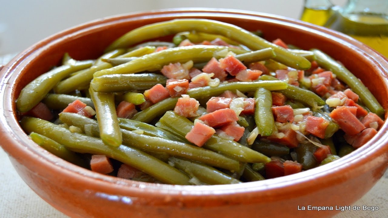 Judias Verdes Salteadas con Jamón Receta Fácil y Rápida 