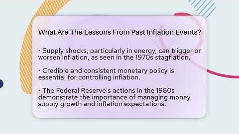What Are The Lessons From Past Inflation Events? - Inflation Insight Channel