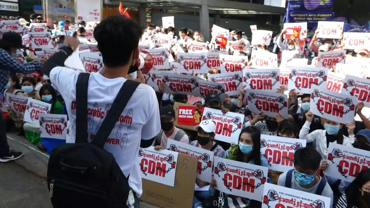 Image result for Nono dia consecutivo de protestos em Mianmar