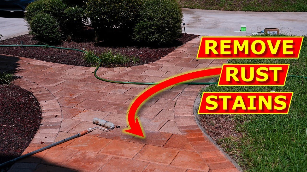 Removing Rust From Concrete Driveway : Rust Remover For Concrete Stone