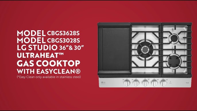 CBGS3028S by LG - LG STUDIO 30 UltraHeat™ Gas Cooktop with EasyClean®