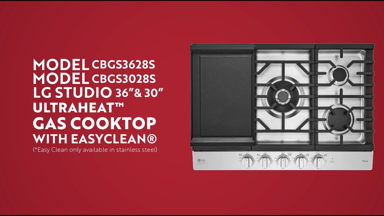 LG STUDIO 36” UltraHeat™ Gas Cooktop with EasyClean®