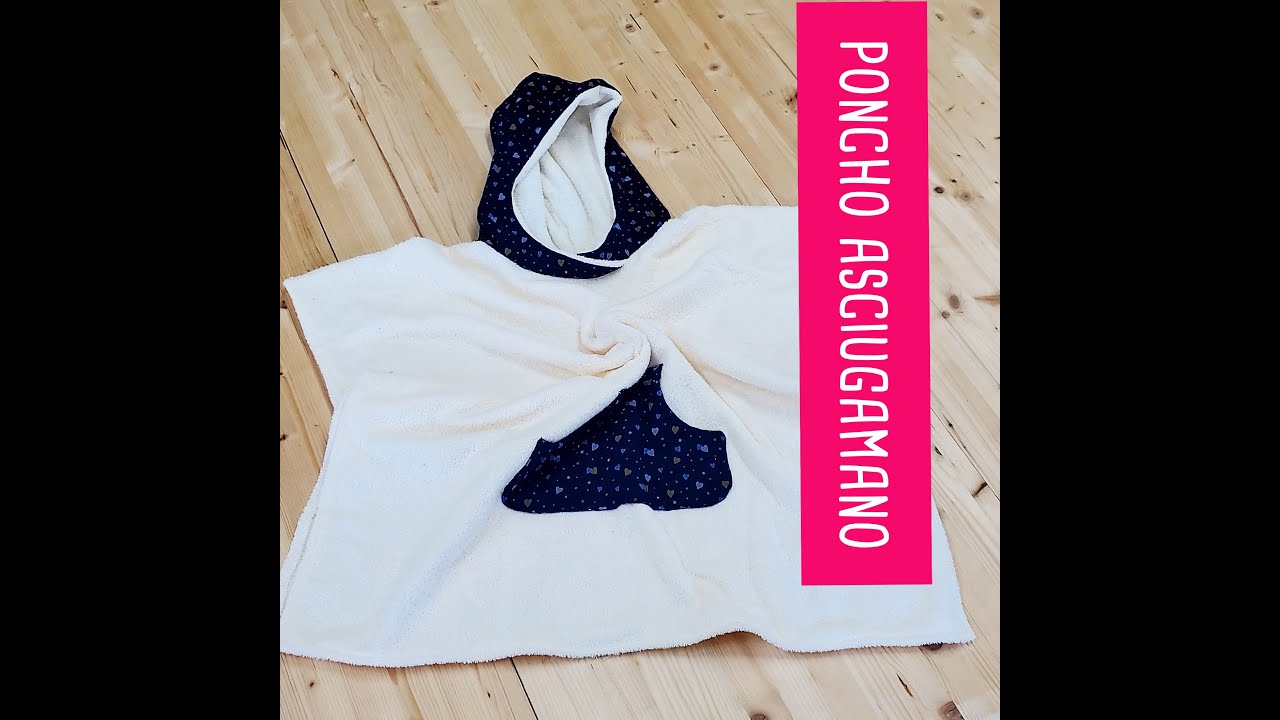 Accappatoio poncho per bambini con tutorial