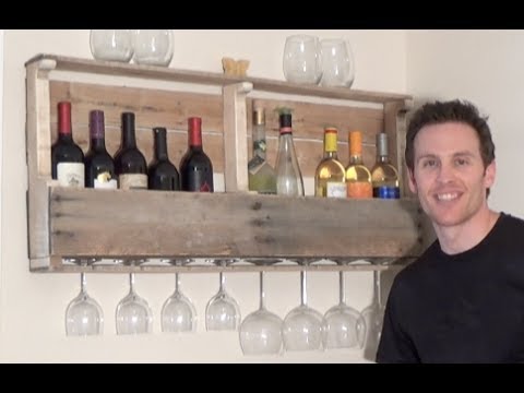 HOW TO BUILD A WINE RACK FROM A WOOD PALLET - YouTube