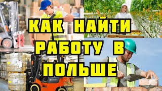 КАК НАЙТИ РАБОТУ В ПОЛЬШЕ, ГДЕ ИСКАТЬ, ЧТО ДЕЛАТЬ.