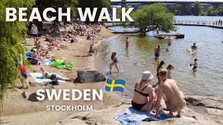 4K Stockholm, Sweden 🇸🇪 Beach Walk | Södermalm Tanto strandbad | Hornstulls strand | Virtual Walk