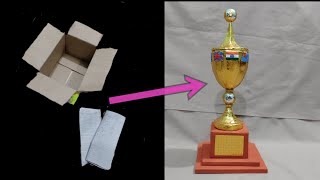 How to make icc world cup trophy 1987 at home | Trophy design 10