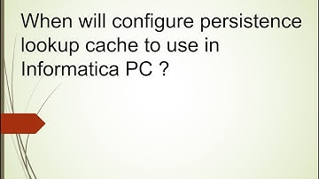 Lookup transformation with persistence cache and persistence reuse functionalities