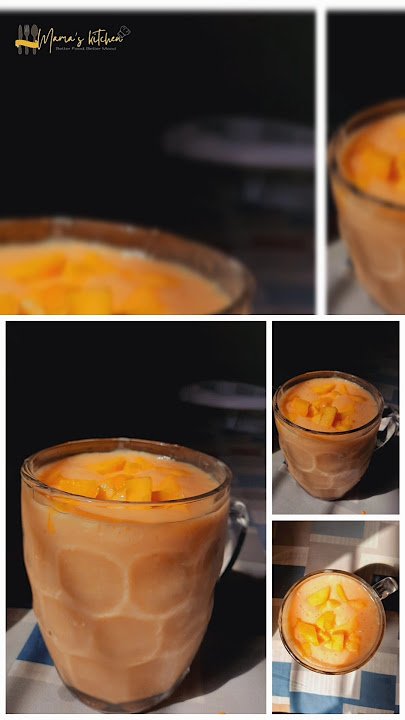 Mango and peach shake #betterfood #bettermood #shorts #asmr #trending #summer #mango