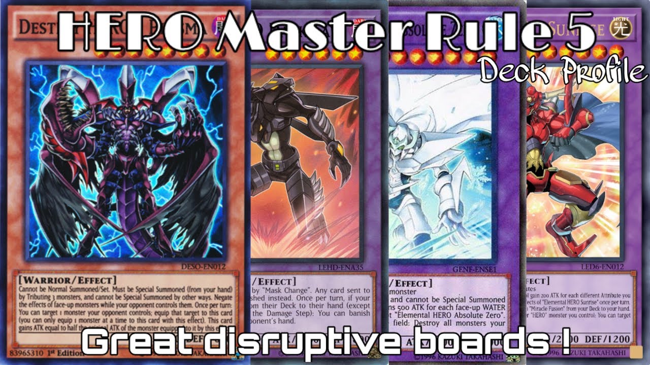 YU-GI-OH! HERO MASTER RULE 5 DECK PROFILE [YGO PRO] - YouTube