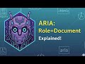 ARIA: role="document"