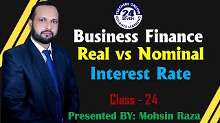 ACC501 Short Lecture - 24 | VU Short Lecture | Real Interest Rate & Nominal Interest Rate in (Urdu)