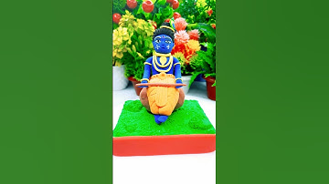 Sri Krishna idol making with clay art video by Onka | #shorts | #youtubeshorts | #viralvideo |
