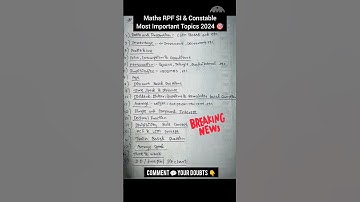 Rpf syllabus 2024 | rpf Constable syllabus 2024 | rpf si constable syllabus 2024  #rpfsyllabus2024
