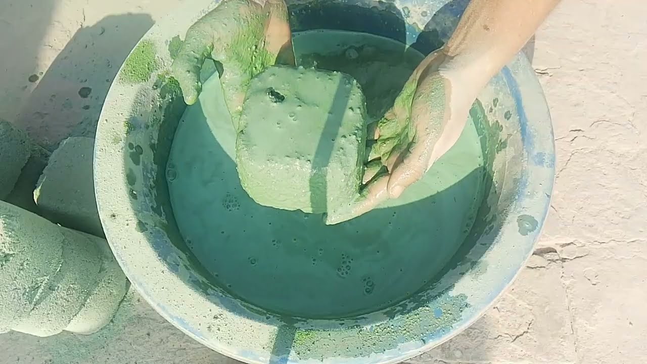 ASMR ✨ Gray Clay texture water 💦 crumbling 🌪️ Yasmine ASMR ✴️ special 💞 for you satisfied video Sub👍