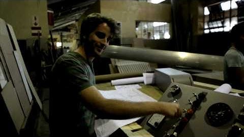 Helicopter made using a blue shipping container