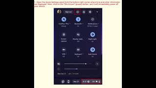 restart chromebook from quick settings