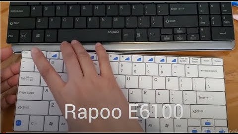 Rapoo E6100 Bluetooth Ultra-Slim Keyboard Sound Test.  Quiet keyboard!