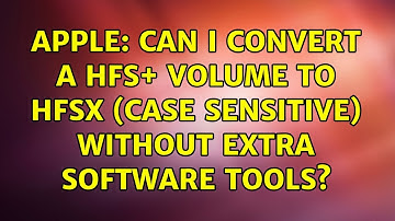 Apple: Can I convert a HFS+ volume to HFSX (case sensitive) without extra software tools?