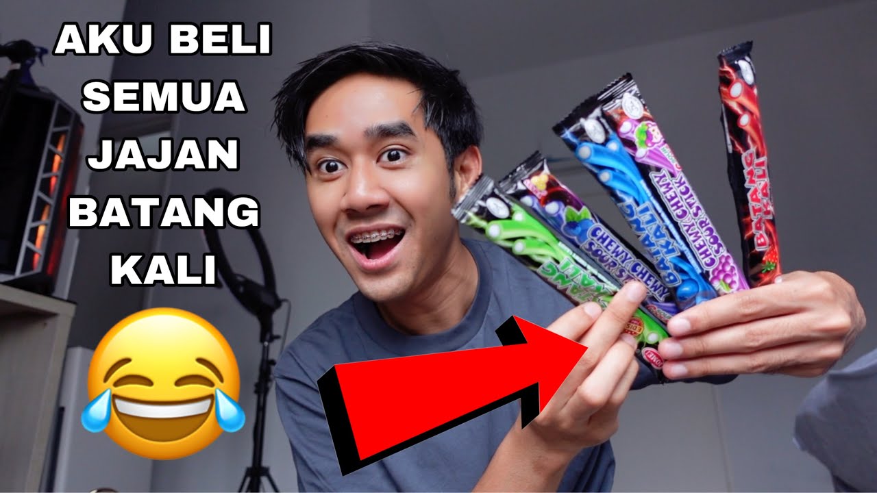 AKU BELI SEMUA JAJAN BATANG KALI 😂 MASAM RASA NAK P3NGSAN 😱