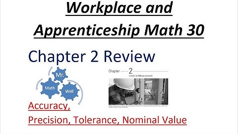 WA 30 Ch 2 Review - Accuracy, Precision, Tolerances, Nominal Value, Range