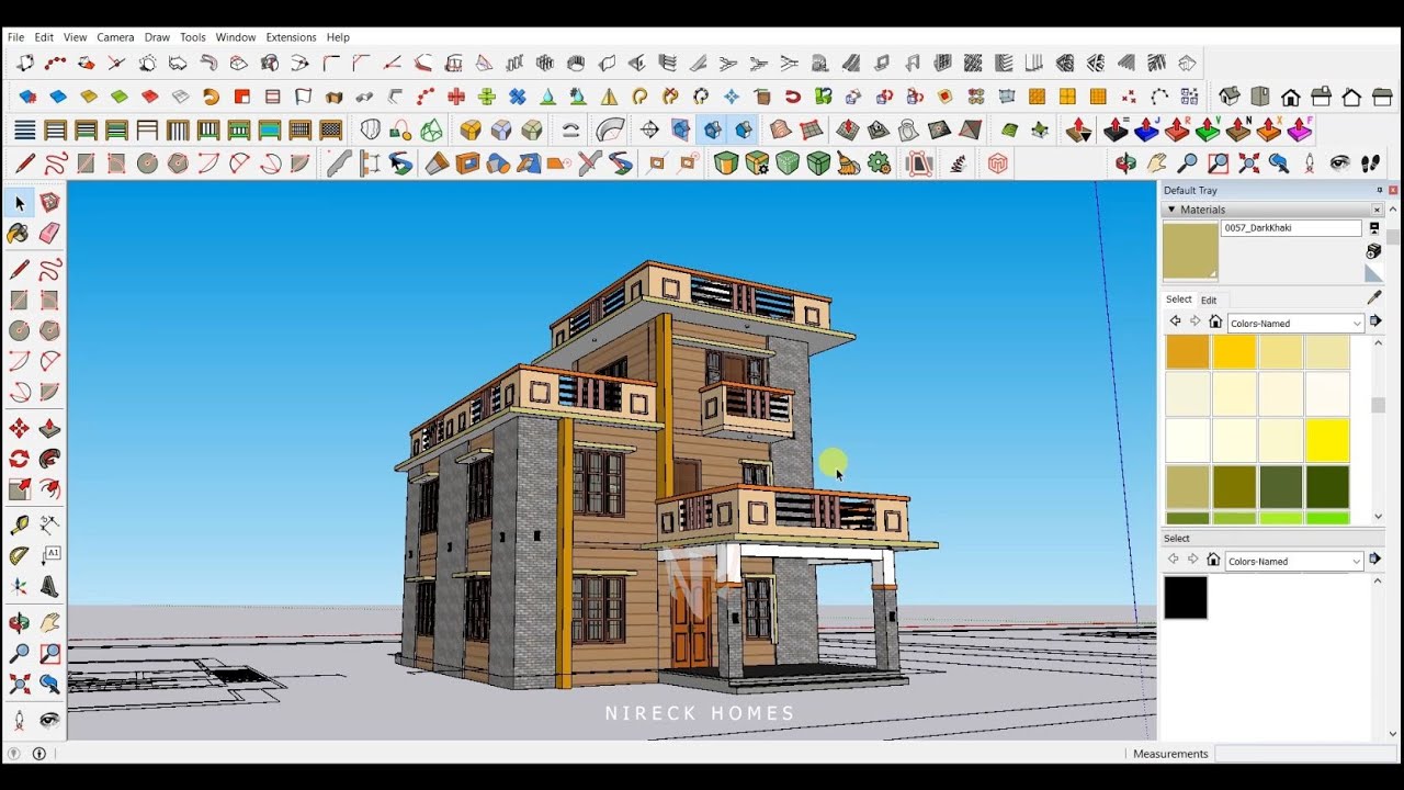How to Model a House in Sketchup Free (2D to 3D) | NIRECK HOMES - YouTube