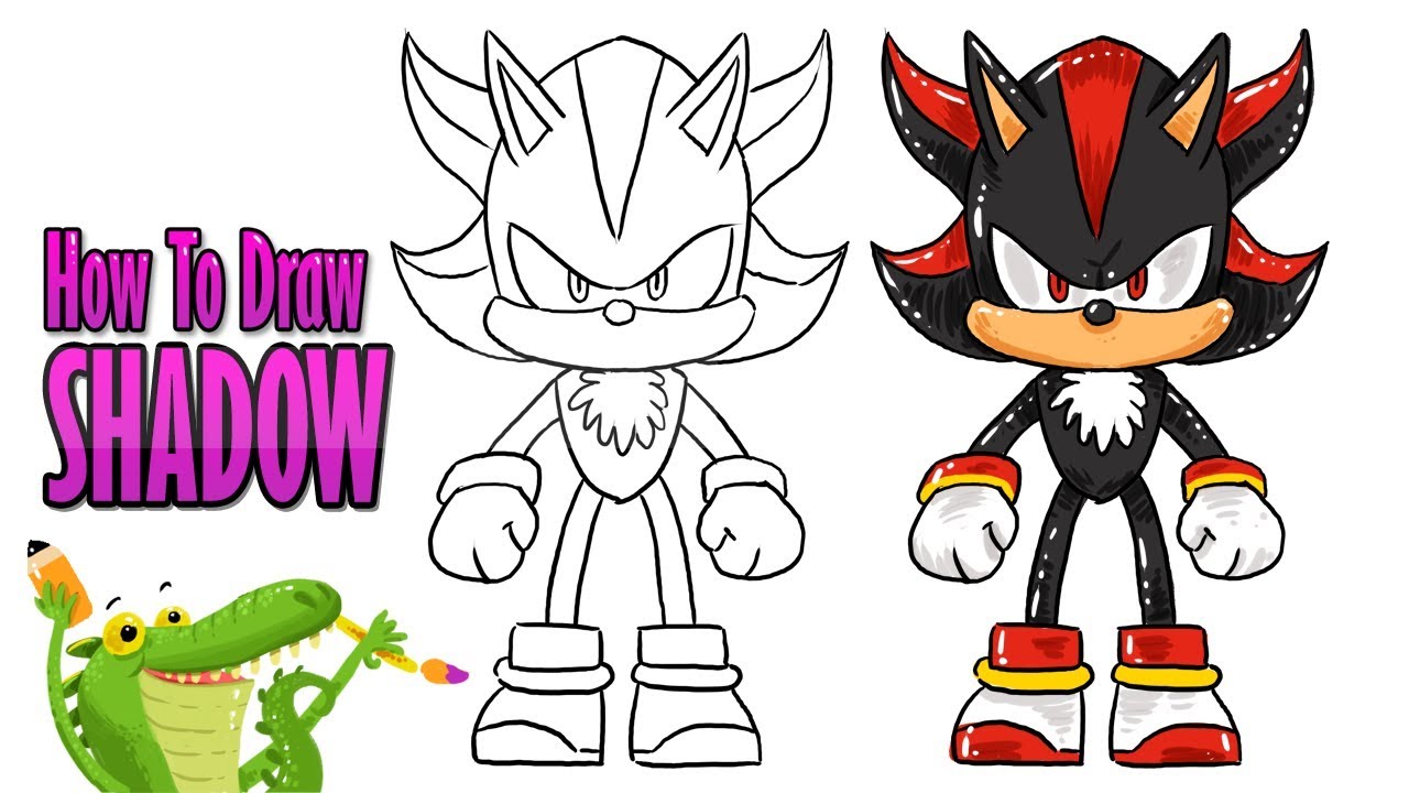 How to Draw Shadow the Hedgehog with Step by Step Drawing Tutorial - How to  Draw Step by Step Drawing Tutorials