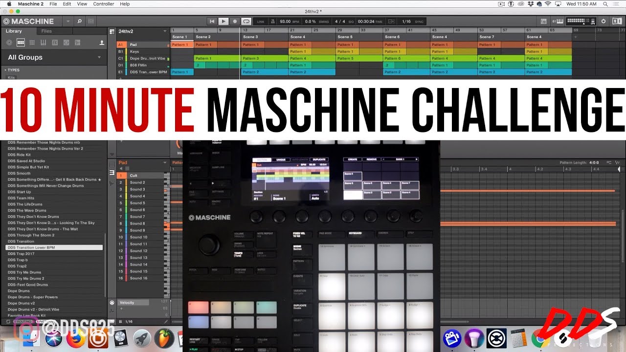 10 Minute Maschine Challenge! Making A Beat Using Maschine!