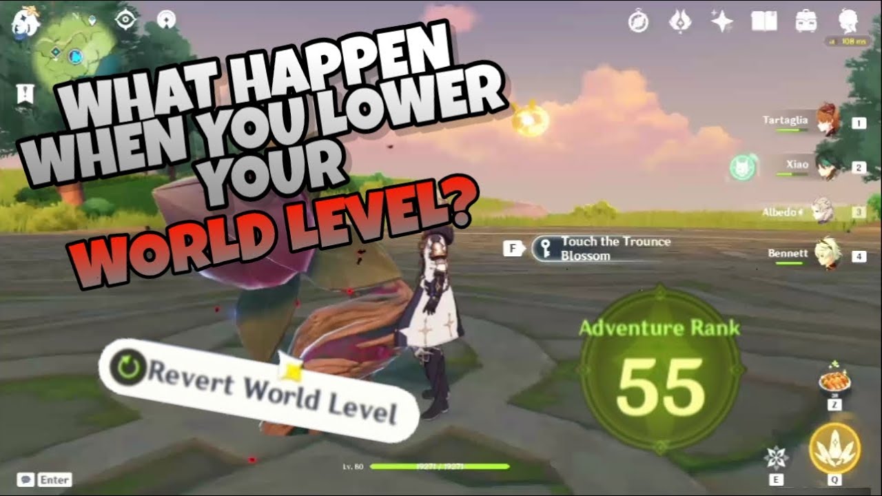 What happens if you lower the world level and suddenly adventure rank increase