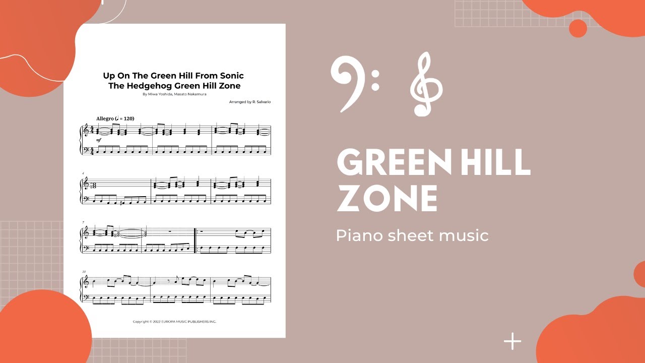 Green Hill Zone - Sonic the Hedgehog Sheet music for Piano (Solo) Easy