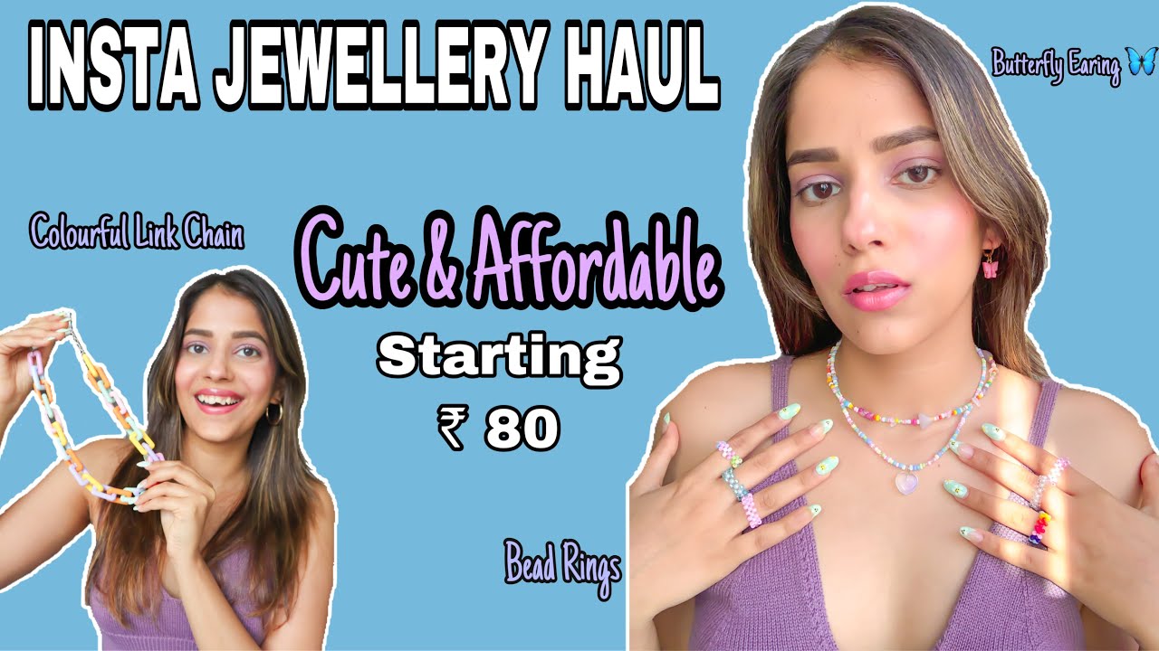 INSTAGRAM STORES JEWELLERY HAUL CUTE, TRENDY & AFFORDABLE Oralia Accessories YouTube