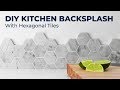 DIY Marble Backsplash with Hexagon Tiles - YouTube