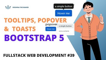 TOOLTIPS, POPOVER & TOAST in Bootstrap 5 | Full Stack web Development | HTML5_Css3 | JavaScript
