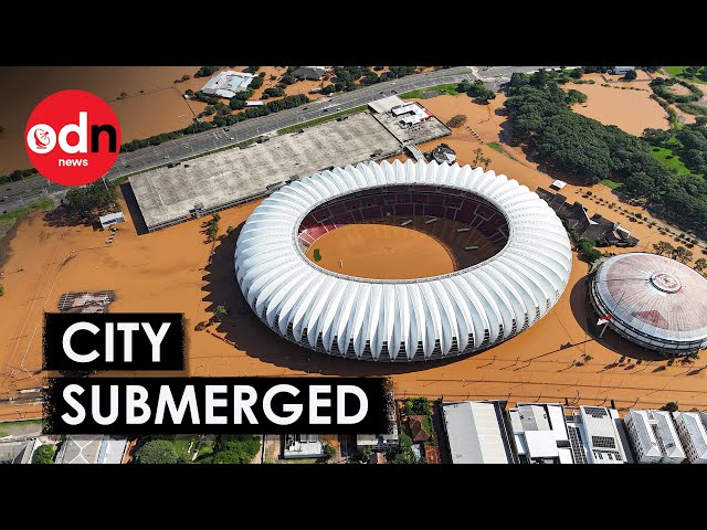 Brazil Floods: Drone footage Reveals City Under Water as Death Toll Rises