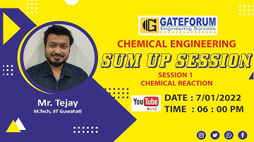 Chemical Reaction Engineering I Expected Questions  GATE 2022 I Chemical Engineering