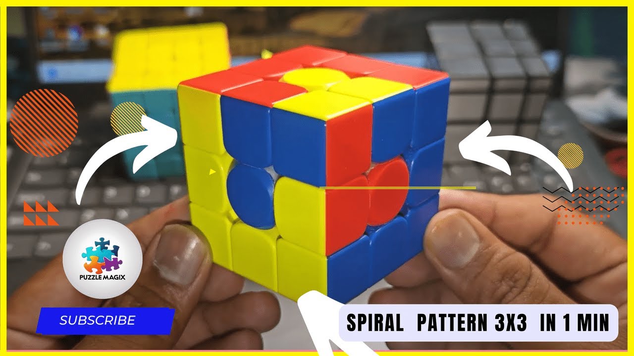 🎯 How to Create a Spiral Pattern on a 3x3 Rubik's Cube in Just 10 Seconds! 🚀