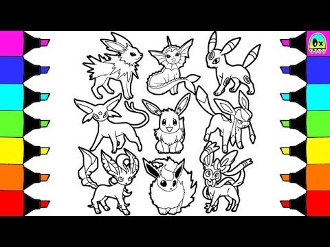 Featured image of post Pokemon Coloring Pages Eevee Evolutions All To get a specific evolution you can name your eevee one of the following names and it will evolve into