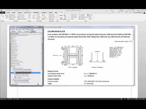 Linking Tekla Tedds Calculations