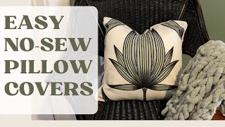 🛋️ Easy No-Sew Pillow Covers - Beginner Friendly DIY Home Decor!