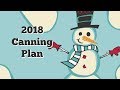 2018 Canning Plan ~ Pantry Preparedness 2018