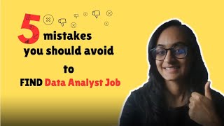5 initial mistakes to avoid for finding the Data Analyst Job | Data Analytics | Job | 🔥🔥