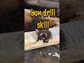 bow drill using rundom wood fireboard #primitivefire #survival