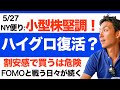 【米国株 5/27】ハイグロ復活か？小型株のリバウンドには注意！割安感で買う相場じゃない！