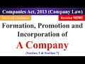 Formation of a company incorporation of a company promotion of a company company law bcom