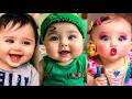 cutest baby funniest talking 2026 || Hello papa mama on phone 😜