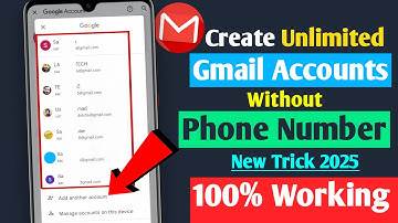 Create Unlimited Gmail Accounts Without Phone Number | Unlimited Gmail Account Create Method 2025
