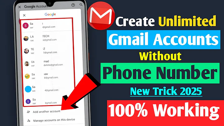 Create Unlimited Gmail Accounts Without Phone Number | Unlimited Gmail Account Create Method 2025