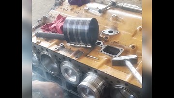 #1 cat 3406 engine piston installation