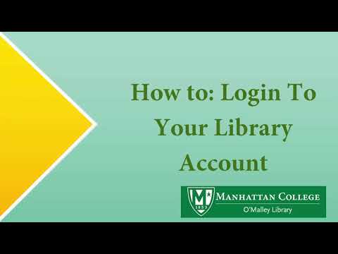 How to: Login to Your Library Account